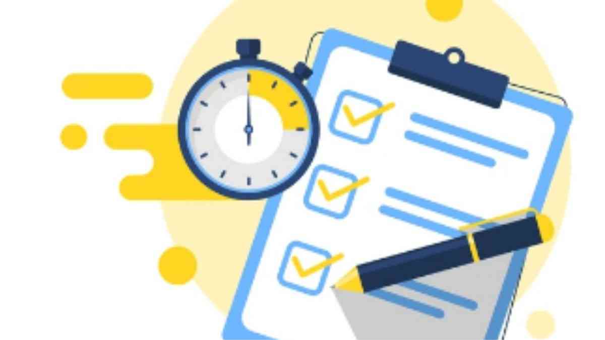 Relógio marcando tempo de prova teórica do Detran