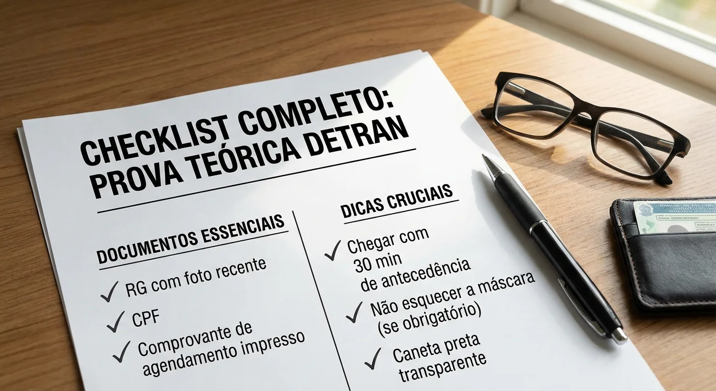 O que levar na prova do Detran: itens obrigatórios e essenciais