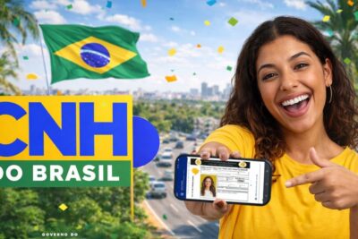 Jovem usando o aplicativo CNH do Brasil