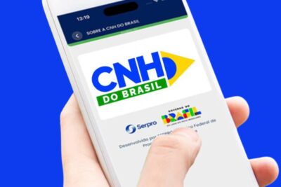 Celular com app da cnh digital